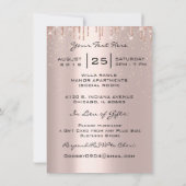 Invitation Rose Sweet 16th Parties scintillant Drips Maquilla (Dos)