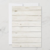 Invitation Rose Sweet Rustic Woodland Animal 1er anniversaire (Dos)