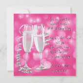 Invitation Rose talons hauts N'importe quel nombre Anniversai (Dos)