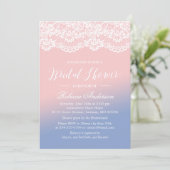 Invitation Rose tendance Quartz Serenity Lace Fête des mariée (Debout devant)