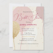 Invitation Rose tendre, Décontracté, Élégant, Nom De Mariée, (Devant)