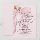 Invitation Rose Tendre Mariage à la Mode (Devant / Derrière)