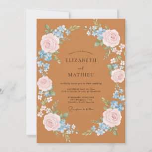 Invitation Rose Terracotta Fleurit Mariage
