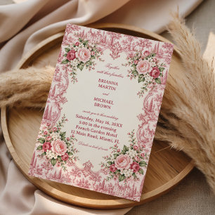 Invitation Rose Toile Rencontre Charme de Château