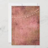 Invitation Rose & Toile Vintage Réception de Mariage Happily  (Dos)