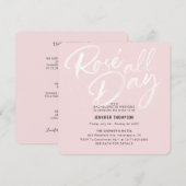 Invitation Rose toute la journée Blush Bachelorette Party Inv (Devant / Derrière)