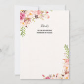 Invitation Rosé Toute La Journée De Douche Nuptial (Dos)