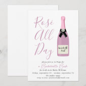 Invitation Rose toute la journée Napa Winery Bachelorette Inv (Devant / Derrière)