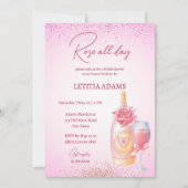 Invitation Rose toute la journée nuptiale brunch rose (Devant)