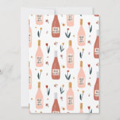 Invitation Rosé Toute la journée Vin Fête des mariées Cute Cu (Dos)