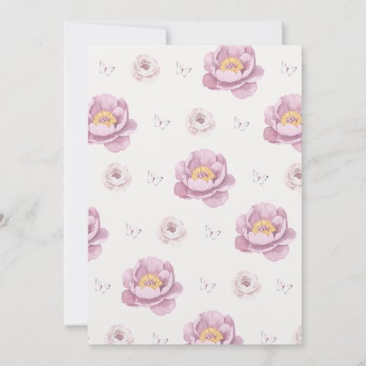 Invitation Rose un nouveau chapitre commence la Fête des mari (Dos)