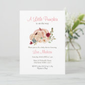 Invitation Rose Un Petit Citrouille Est En Voie D'Invitation (Debout devant)