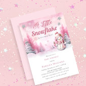 Invitation Rose Un Petit Feu De Neige | Sprinkle Fille de nei