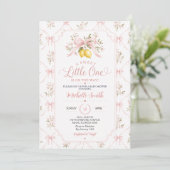 Invitation Rose Un petit SUCRE arrive Bébé Shower (Debout devant)
