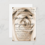 Invitation Rose Vanilla (Devant / Derrière)