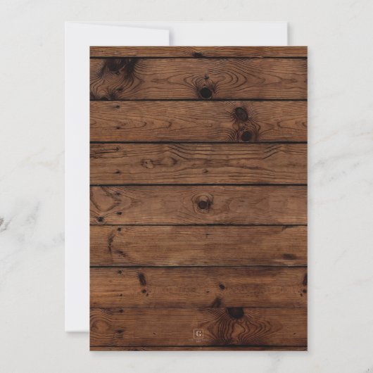 Invitation Rose vert Couples Douche rustique Pays (Dos)