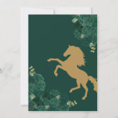 Invitation Rose vert Floral Pays Ouest Quinceanera (Dos)