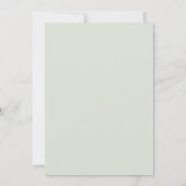 Invitation Rose Vert & Or Moderne Floral Pastel Mariage (Dos)