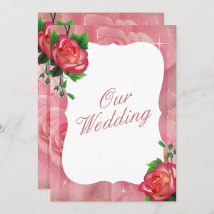 Invitation Rose victorien Dusty Floral Mariage