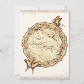 Invitation rose victorienne Antiqued de Fête de la (Dos)