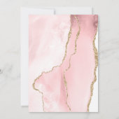 Invitation Rose vif Agate Mariage moderne (Dos)