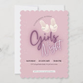 Invitation Rose vif, soirée cinéma douche nuptiale (Devant)