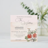 Invitation Rose vintage (Debout devant)