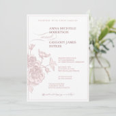 Invitation Rose Vintage (Debout devant)