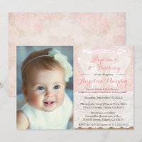 Rose vintage Ange rose Ailes Baptême 2ème Annivers