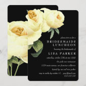 Invitation Rose vintage Black Bridesmaid Mariage (Devant / Derrière)