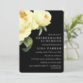 Invitation Rose vintage Black Bridesmaid Mariage (Debout devant)