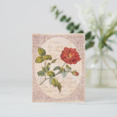 Invitation Rose vintage Botanique Anniversaire Garden Party (Debout devant)