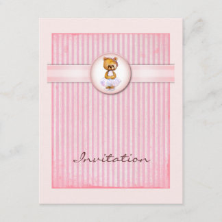 Invitation rose vintage d'anniversaire de sucrerie