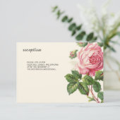 Invitation Rose Vintage peint Mariage Boho (Debout devant)
