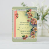 Invitation Rose Vintage RSVP (Debout devant)