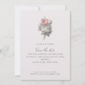 Invitation Rose, vintage, thème rose romantique enregistrer l (Devant)