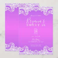 Rose Violet & Blanc Fête Douce 16 Party