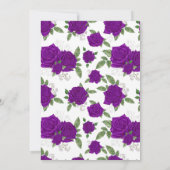 Invitation Rose violet élégant Western Charro Quinceanera (Dos)