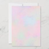 Invitation rose violet magique mignon girly (Dos)