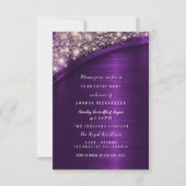 Invitation Rose Violet Parties scintillant Fête des mariées A (Devant)