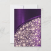 Invitation Rose Violet Parties scintillant Fête des mariées A (Dos)