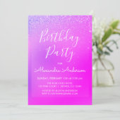 Invitation Rose Violet Parties scintillant Fille Étincelle N' (Debout devant)