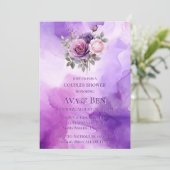Invitation Rose Violet Rose Alcool Jardin Couples Douche (Debout devant)