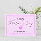 Invitation Rose - Violet Saint-Valentin (Debout devant)