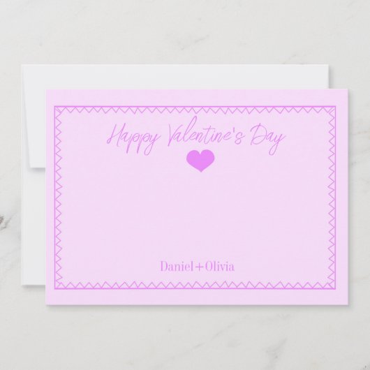 Invitation Rose - Violet Saint-Valentin (Devant)
