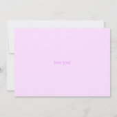 Invitation Rose - Violet Saint-Valentin (Dos)