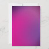 Invitation Rose Violet tendance 40e Anniversaire Typographie  (Dos)