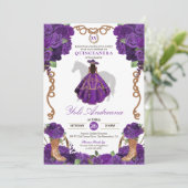 Invitation Rose violet Western Charra Vestidos Quinceanera (Debout devant)