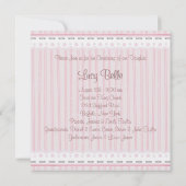 Invitation Rose White Eyelet Girl Photo Baptême Christening (Dos)