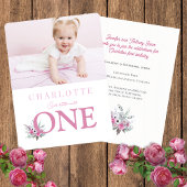 Invitation Rose Wild ONE 1er anniversaire
